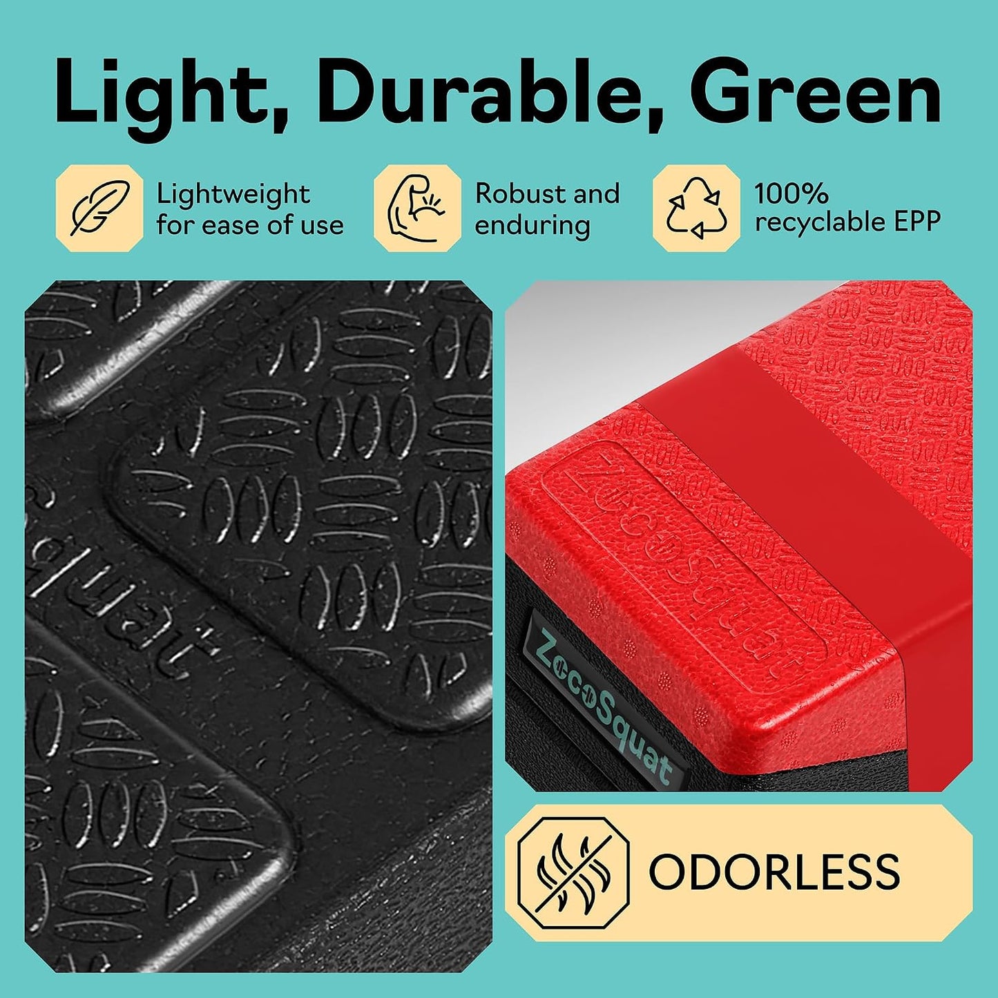 Squat Wedge Block Set of 3/5 - 960 LBS Capacity - Slant Board for Calf Stretching with 5 Stackable Angles - Calf Stretcher Slant Board - Workout Equipment - EPP Material for Exercise Equipment & Physical Therapy