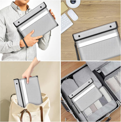 Fireproof Bag Dual Reflective Strips, Waterproof Zipper, 5200°F Heat