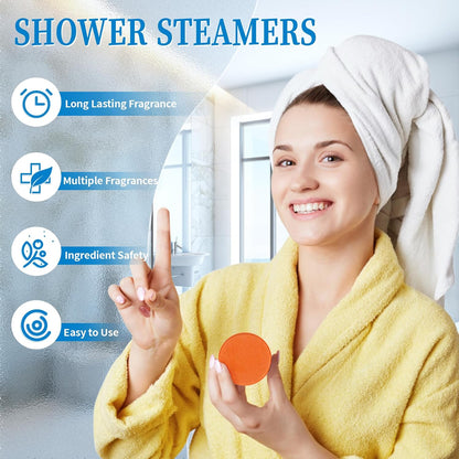 18-Pack Shower Steamers Aromatherapy, Shower Bath Bombs with Individually Wrapped, Variety Shower Tablets, Mothers Day Presents for Mom, Birthday Presents for Women, White Elephant