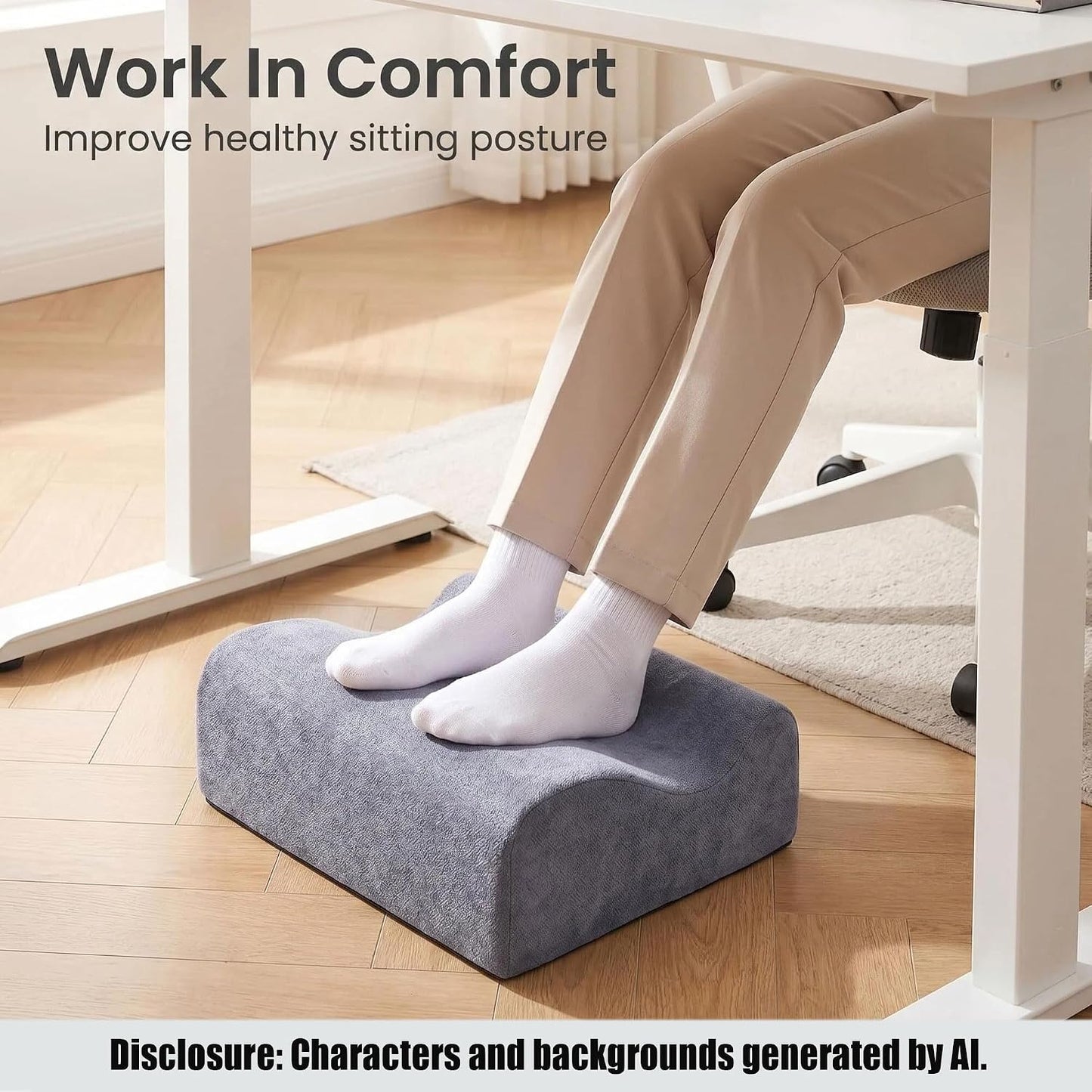 Work Foot Rest Under Desk,Comfort Foot Rest for Couch | Foot Rest For Under Desk at Work,At Soft Ergonomic Footrest,Support Foot Pillow,Heel Chair,Leg Elevation Pillow blue