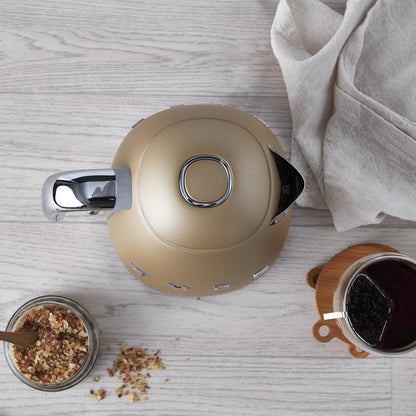 SMEG KLF03 Electric Kettle 1.7L (7 Cup), Retro Hot Water Boiler for Tea & Coffee, Fast Boiling, Auto Shut-Off, Soft Open Lid, 360° Swivel Base Countertop Kettle – Matte Champagne