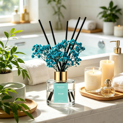 Reed Diffuser Set, Coconut 3.38 fl oz Oil Home Fragrance Bathroom Decor