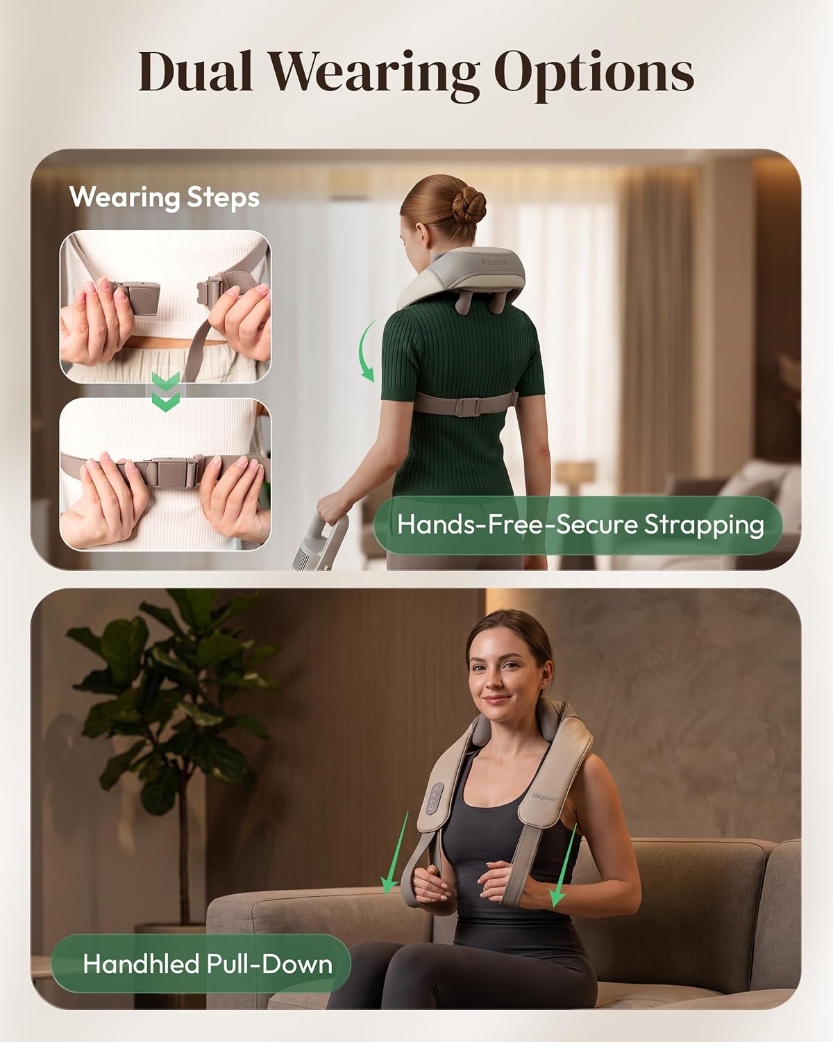 Heycool Cordless Neck and Shoulder Massager with Heat, FSA Eligible HSA