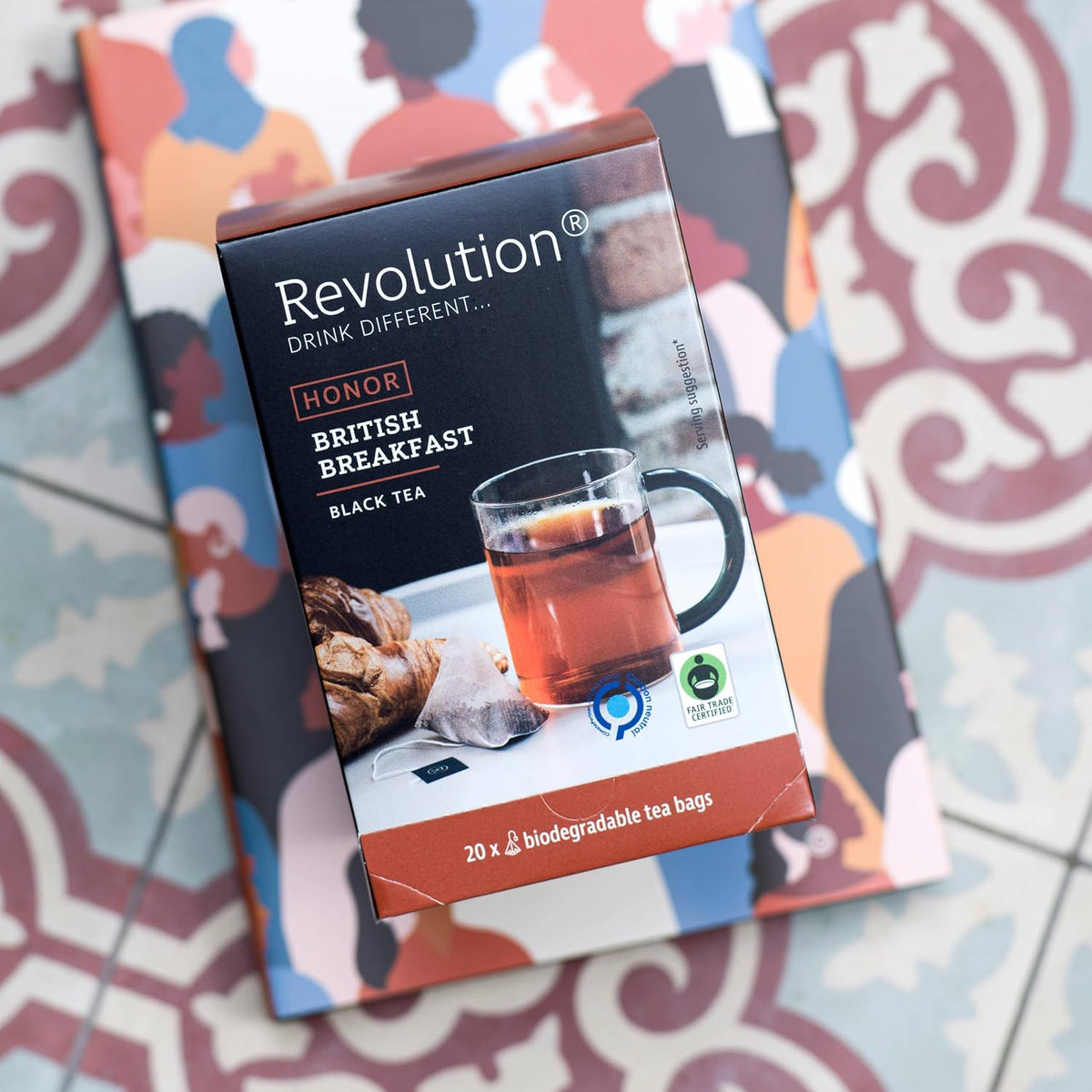 REVOLUTION TEA® English Breakfast Tea [THE ORIGINAL] – British Breakfast – Premium Full Leaf Tea – Biodegradable Infuser Tea Bags – Black Tea – 20 Bags