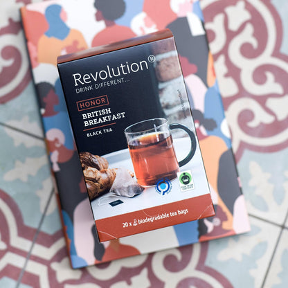 REVOLUTION TEA® English Breakfast Tea [THE ORIGINAL] – British Breakfast – Premium Full Leaf Tea – Biodegradable Infuser Tea Bags – Black Tea – 20 Bags