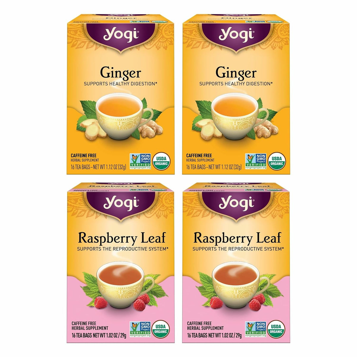 Yogi Women's Wellness Variety Pack, 16 Tea Bags (4 Pack)
