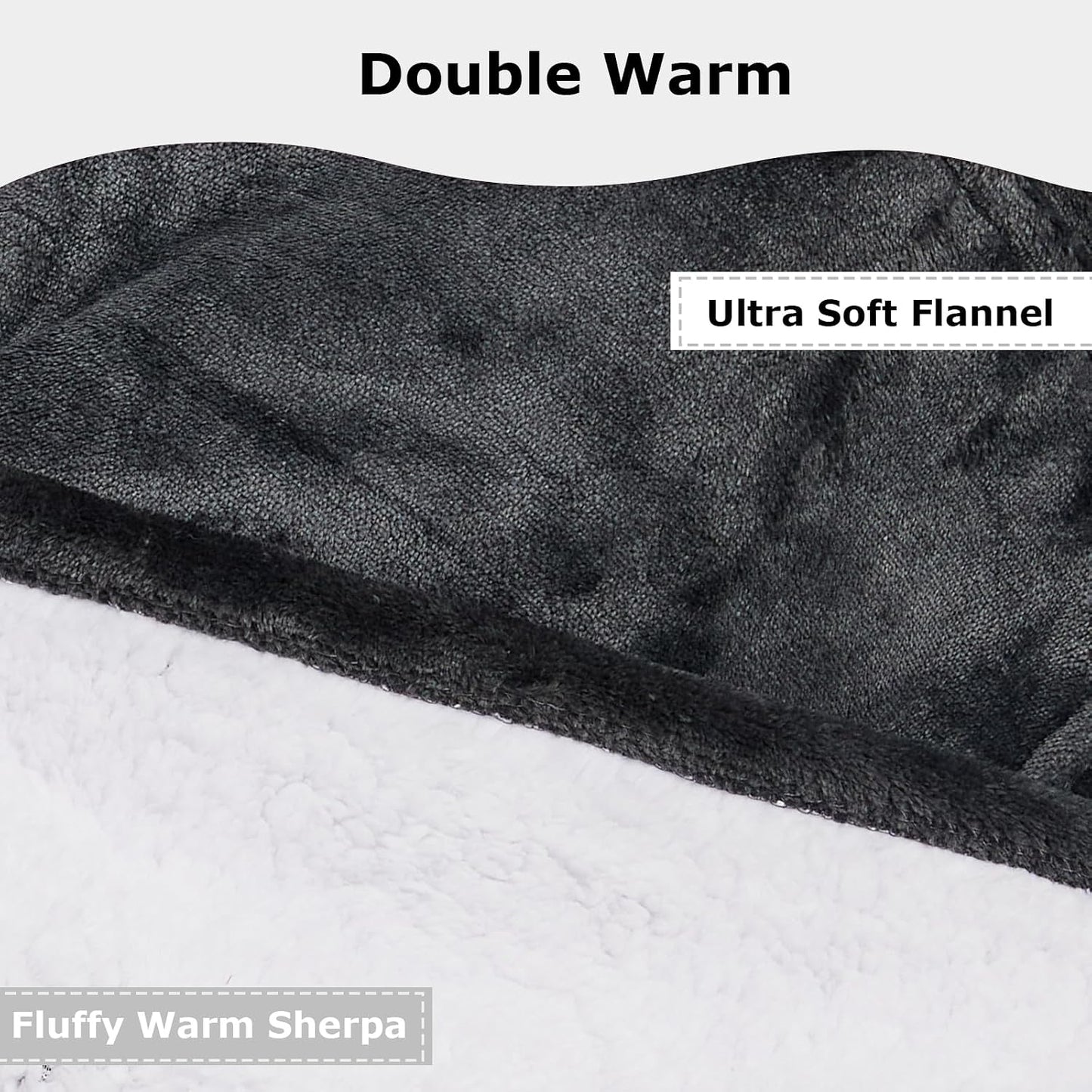 THREE POODLE Wearable Blanket Hoodie for Women, Oversized Sherpa Sweatshirt Blanket for Adults Men, Cozy Hooded Blankets, Gifts for Teen Girls Women Mom Sister