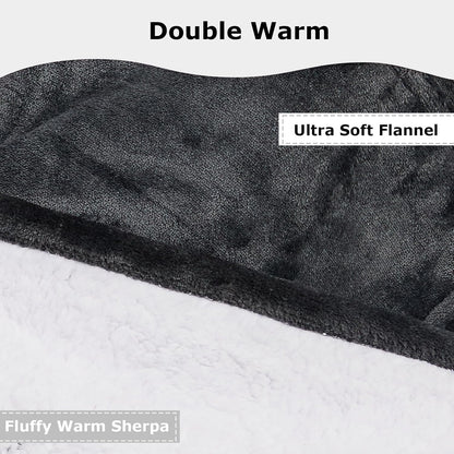 THREE POODLE Wearable Blanket Hoodie for Women, Oversized Sherpa Sweatshirt Blanket for Adults Men, Cozy Hooded Blankets, Gifts for Teen Girls Women Mom Sister