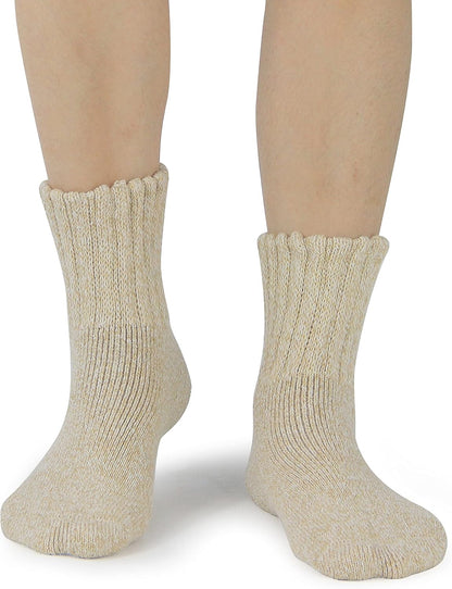 BenSorts Women's Winter Boots Socks Thick Warm Cozy Crew Socks Solid Color Gifts