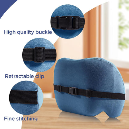 Lumbar Support Pillow for Office Chair, Car Lumbar Pillow Lower Back Pain Relief, Memory Foam Back Cushion with 4D Mesh Cover and Adjustable Straps, Ergonomic Chair Back Pillow for Car,Bed, Gaming