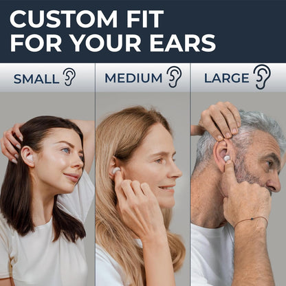 Peace&Quiet PQ Wax Ear Plugs for Sleeping - 30 Silicone Wax Earplugs for Sleeping and Swimming, Gel Ear Plugs for Noise Cancelling, Sound Blocking Level of 32 Db (30 Pillows), Color: White