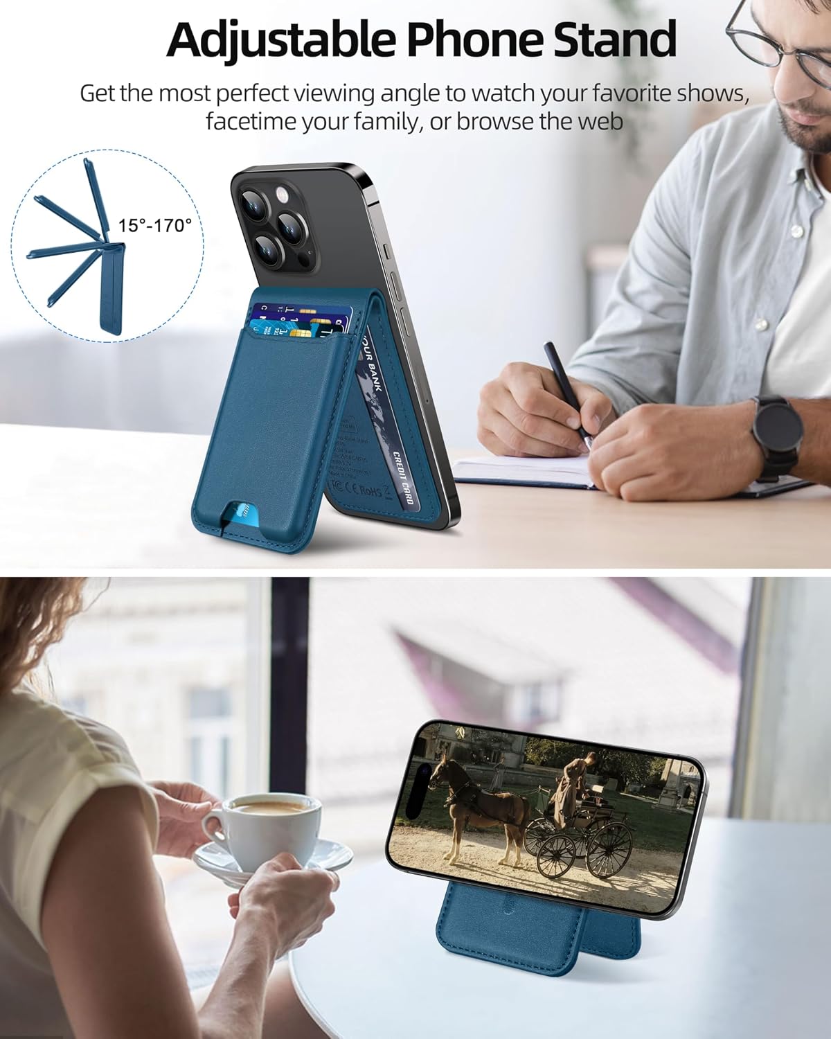 ExtreLife for Magsafe Wallet, Works with Apple Find My, 6 Cards Holder