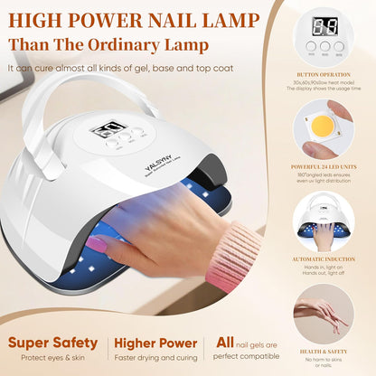 NAIL POLISH KIT with U V Lamp and Drill Starter Kit 36 Colors Gel Nail Polish Nail Art Gel Manicure Kit