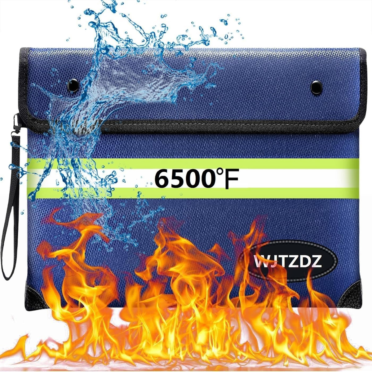 Upgraded Fireproof Money Bag,10 Layers of Heat Insulated Materials 6500°F