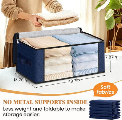 Fab totes Storage Bags for Clothes Blanket Storage Bins with Lids