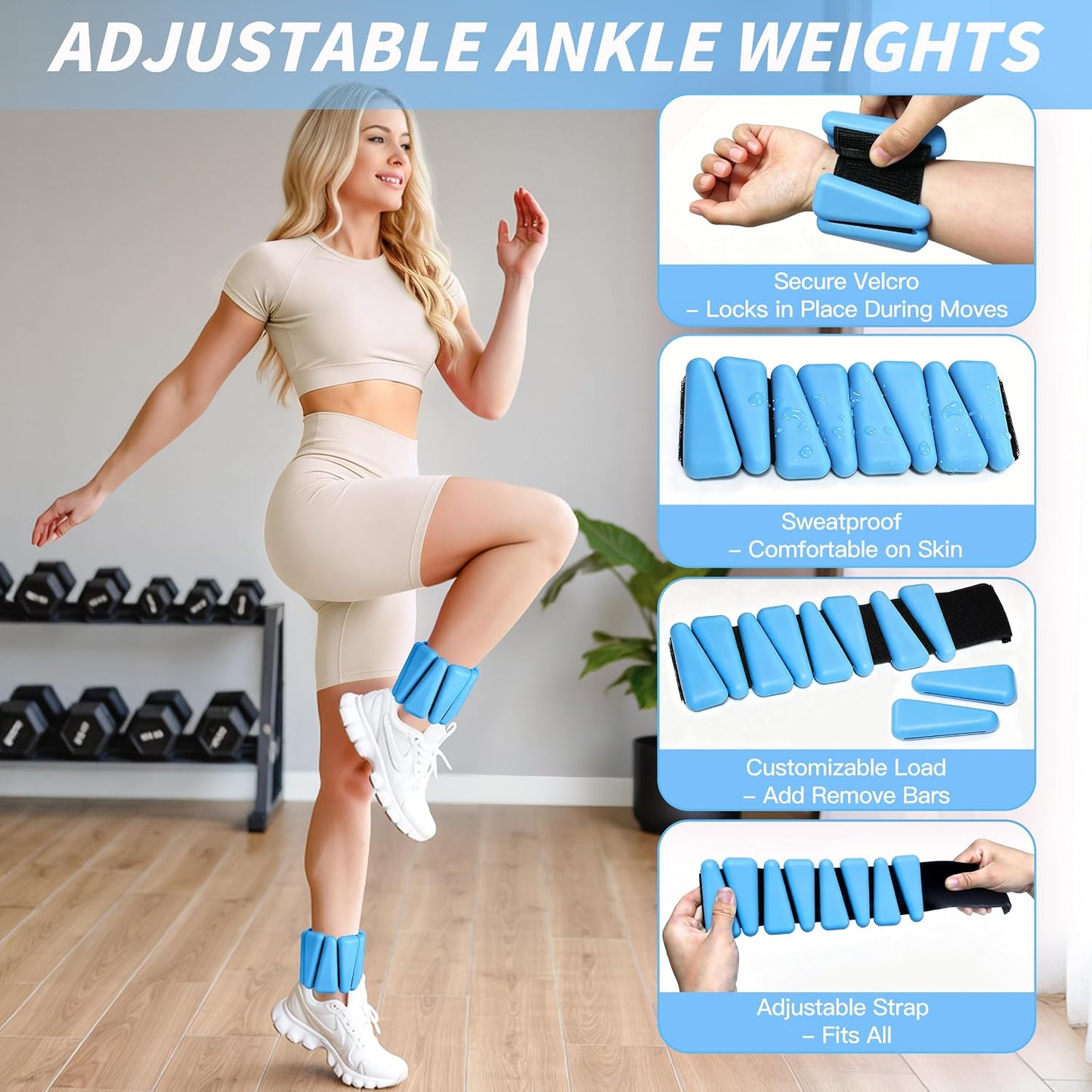 NANATI Pilates Kit, Home Pilates Workout Kit for Women, Pilates Equipment with 14.5" Pilates Ring and Ball, Resistance Bands, Ankle Weights, Sliders & Grip Socks for Home Workouts