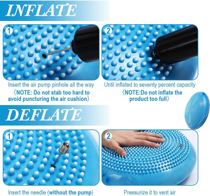 Libima 4 Pcs Wiggle Seat for Sensory Kids Inflated Wobble Cushion Sensory Seat Cloud Design Flexible Seating for Classroom Elementary Balance Disc for Kids Adult Pet Training