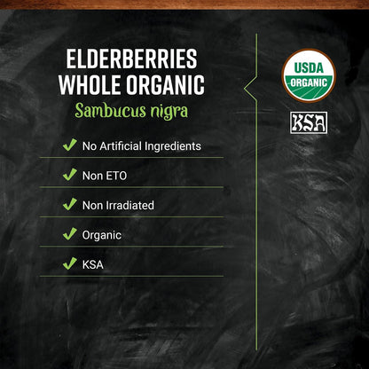 Frontier Co-op Organic Whole European Elderberries, 16oz
