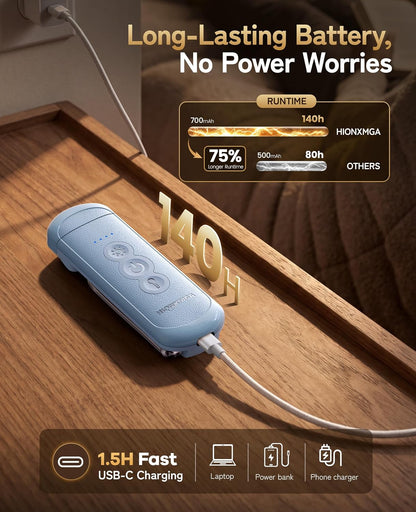 HIONXMGA Rechargeable Book Light,Clip-On Reading Light for Books in Bed