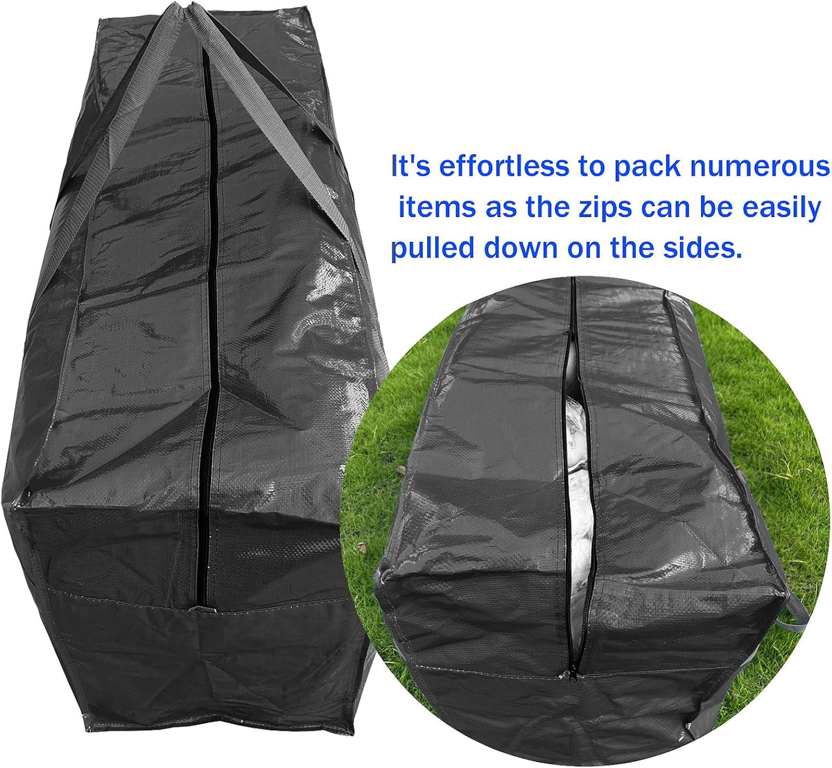 66 Gallon Extra Large Storage Bags, Huge Moving Bags Heavy Duty with Zipper
