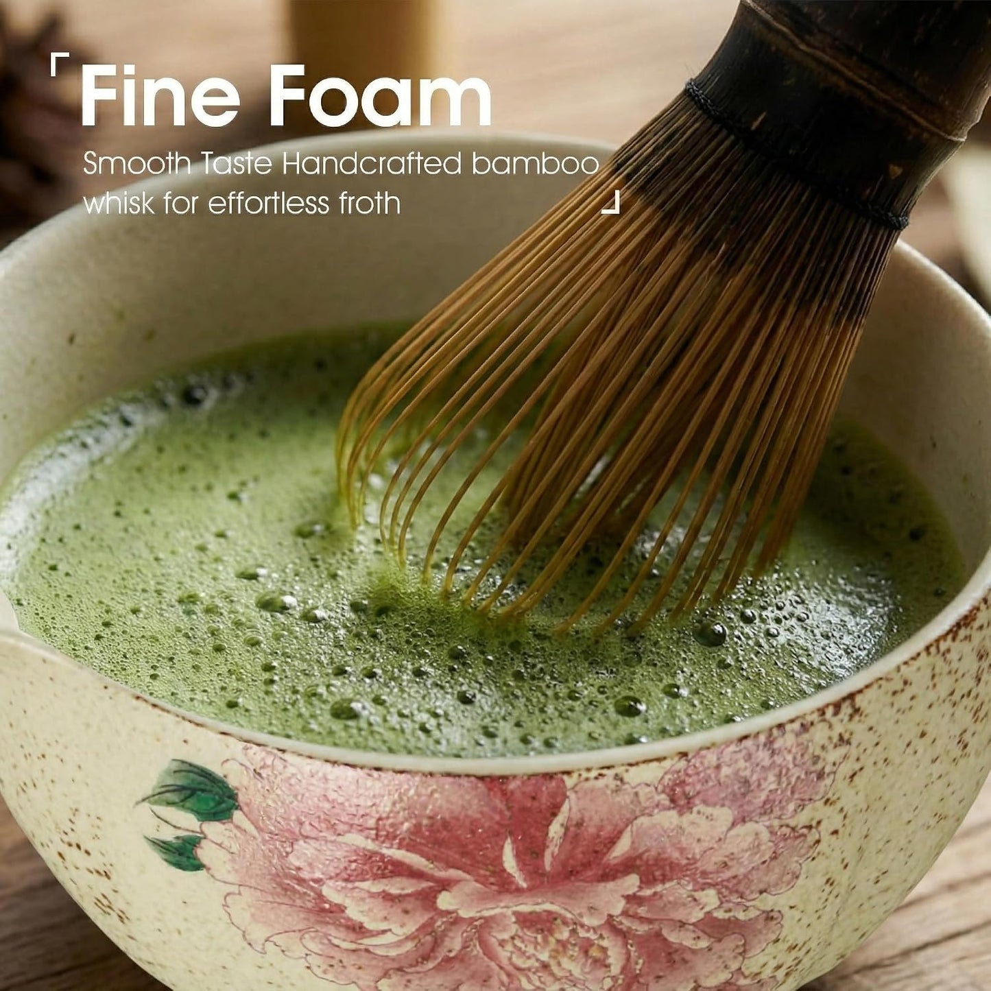 Matcha Whisk Set, 7-Piece Matcha Kit with Ceramic Bowl, Bamboo Whisk, Scoop, Sifter, Holder & Bamboo Mat – Premium Matcha Tea Set for Beginners & Matcha Lovers