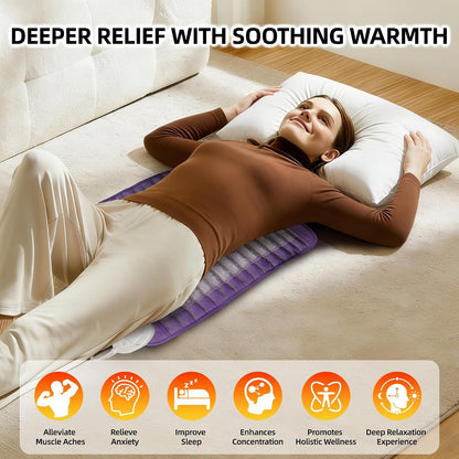 UTK Far Infrared Heating Pads for Back, 5X Pain Relief Amethyst Heating Pad for Sciatica, Waist, Abdomen, Thigh, Hip, Hotter to 159℉, FSA-HSA Eligible, 4H Auto-Off, Gift for Women Men, 24'' x 16''