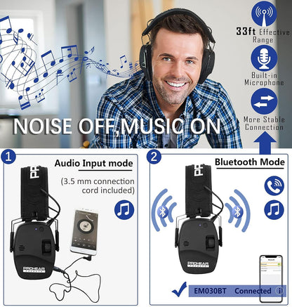 PROHEAR Electronic Ear Protection for Shooting with 4X Sound Amplification, Gun Range Hearing Protection Muffs, NRR 23dB Noise Reduction Headphones for Hunting, Green
