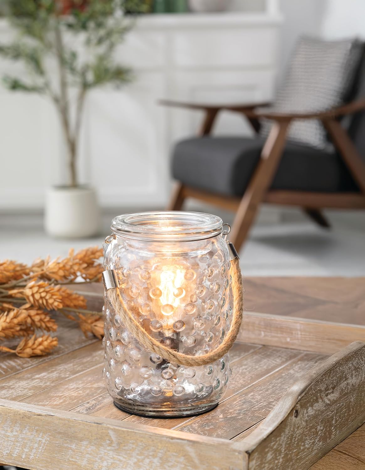 Candle Warmers ETC. Vintage Bulb Illumination Fragrance Warmer- Light-Up Warmer for Warming Scented Candle Wax Melts and Tarts to Freshen Room, Apothecary