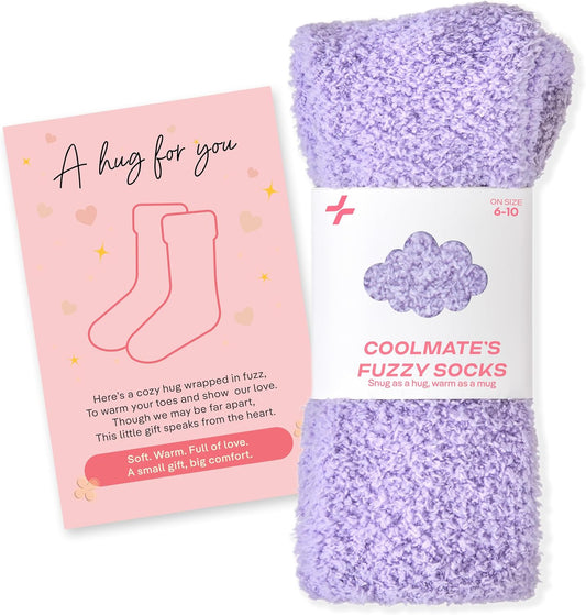 COOLMATE Fuzzy Socks for Women Gift Box – Cozy Soft Cloud Socks for Spa Home, Mother’s Day Gifts for Mom Grandma
