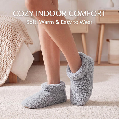 Cozylook Fuzzy Slippers for Women Indoor Soft Sole Slipper Socks