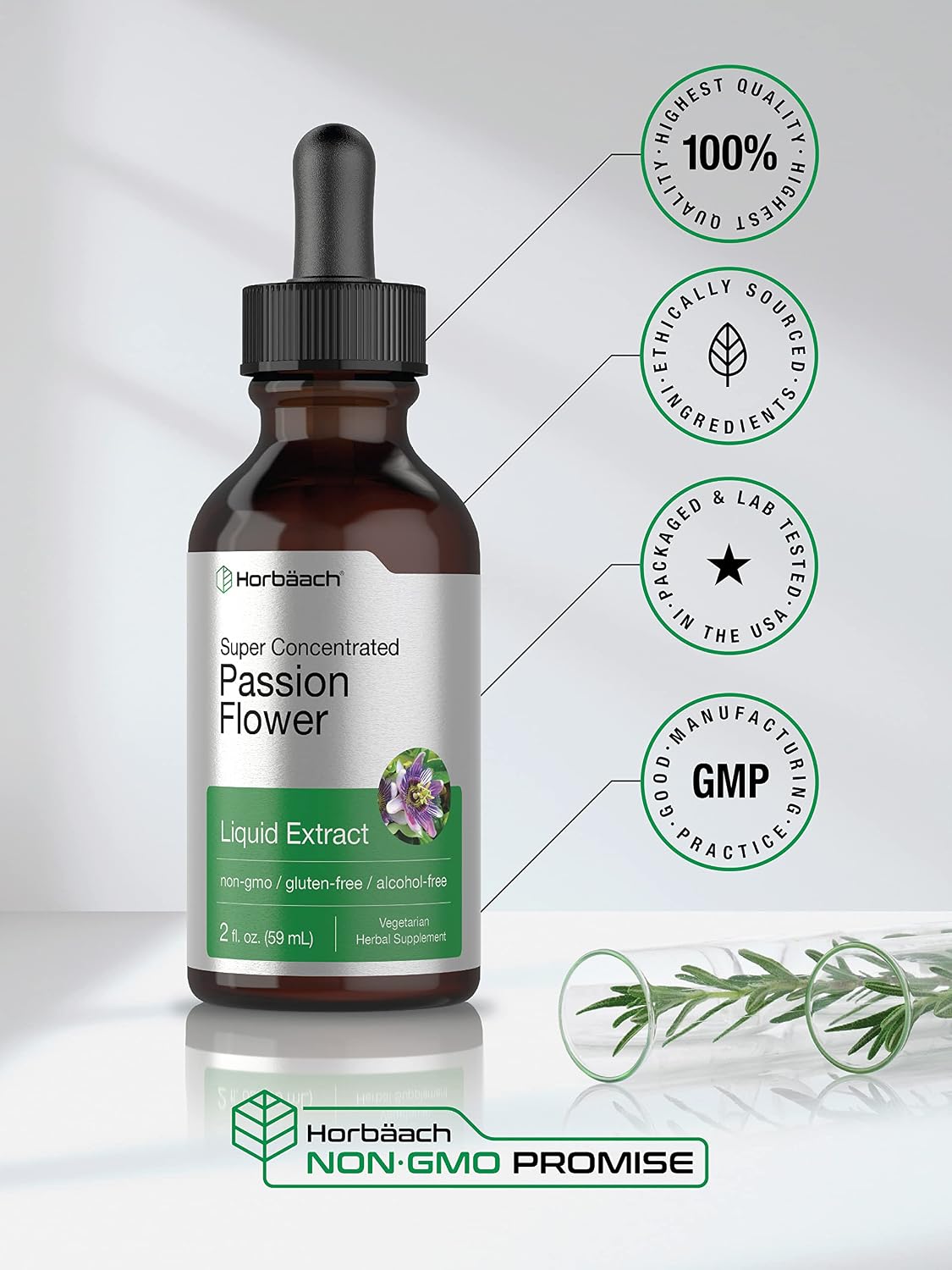 Horbäach Passion Flower Tincture | 2 fl oz