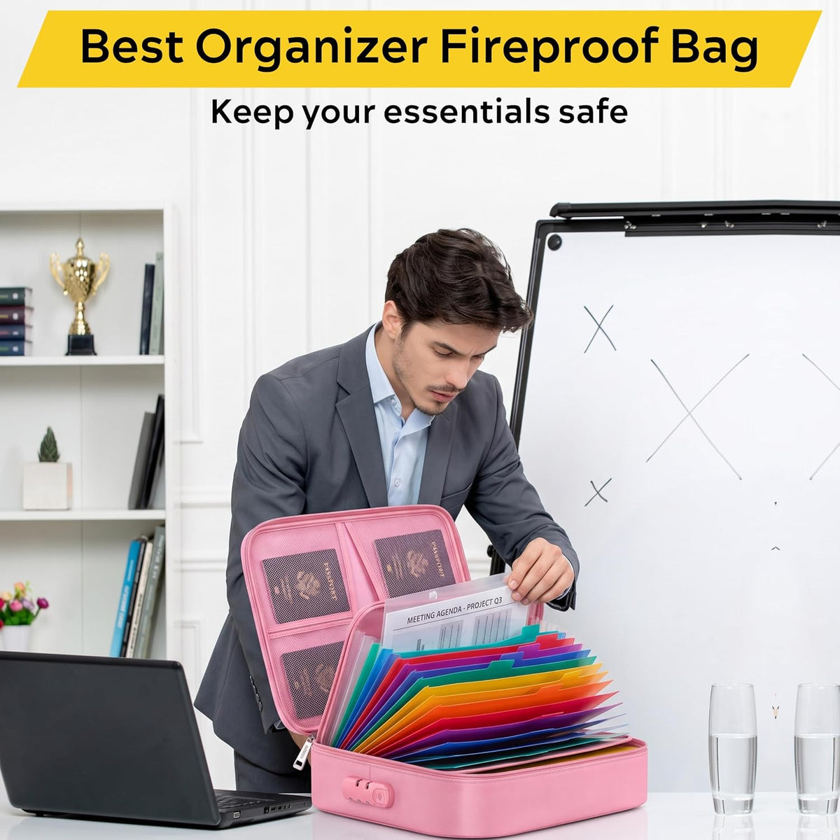 Fireproof Document Bag - Fireproof Box [Thermal Insulated] Fireproof Safety