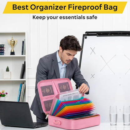 Fireproof Document Bag - Fireproof Box [Thermal Insulated] Fireproof Safety