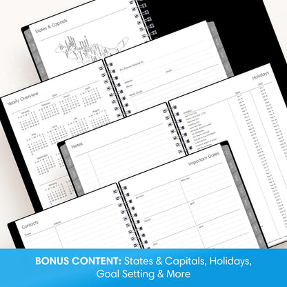 Blue Sky 2026-2027 Weekly and Monthly Academic Year Planner Calendar, July 2026 - June 2027, 8.5" x 11", Flexible Cover, Wirebound, Laminated Tabs, Enterprise