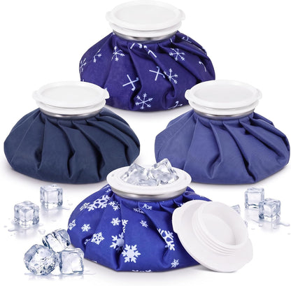 Honoson 4 Pack Reusable Ice Pack for Injuries, Ice Bags Hot Water Bag for Hot & Cold Pain Relief No-Leak Elastic Breathable for Muscle, Joint Pain Swelling, Sports & Home Use(Cute Fruit Style)