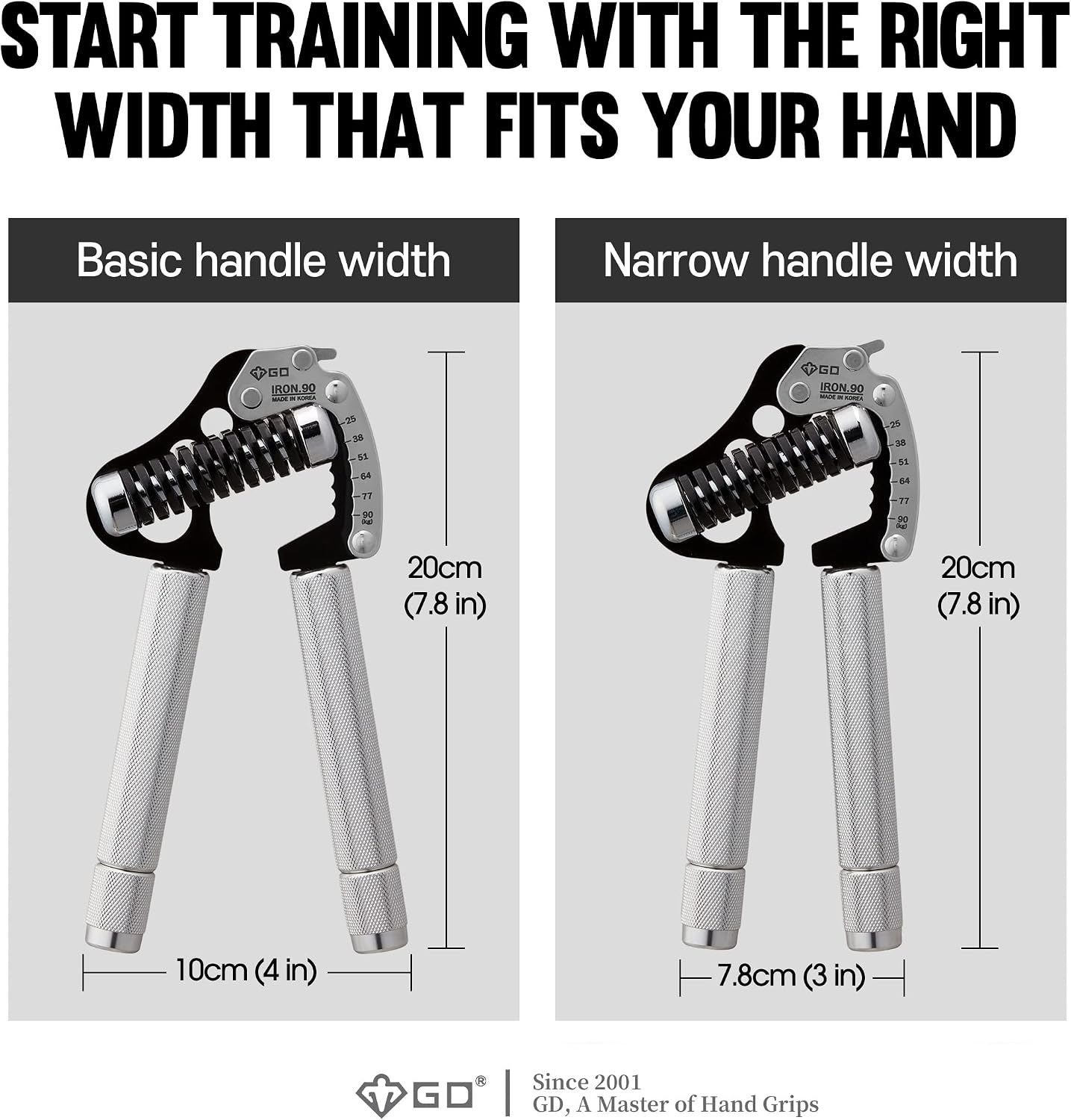 GD IRON GRIP Grip Strength Trainer Adjustable Hand Gripper Strengthener Hand Grip Exerciser Wrist Strengtheners Silent & Durable – Forearm, Finger & Hand Strength Training for Athletes, Climbers & Rehabilitation