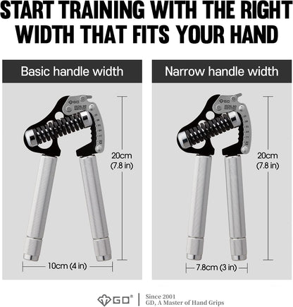 GD IRON GRIP Grip Strength Trainer Adjustable Hand Gripper Strengthener Hand Grip Exerciser Wrist Strengtheners Silent & Durable – Forearm, Finger & Hand Strength Training for Athletes, Climbers & Rehabilitation