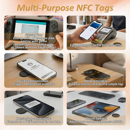 25mm Round NFC Tags NTAG215 NFC Coin Tags with Adhesive Back