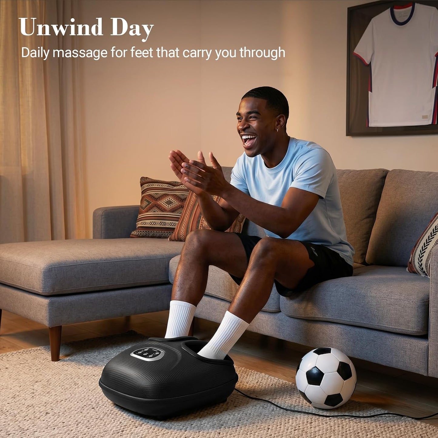 CuPiLo Foot Massager FSA Eligible HSA 2026 Upgraded, Birthday Gifts for Women Men Mom Dad, Feet Massager with Heat for Plantar Fasciitis Relief, 5 Levels Compression & Vibration Massage for Neuropathy