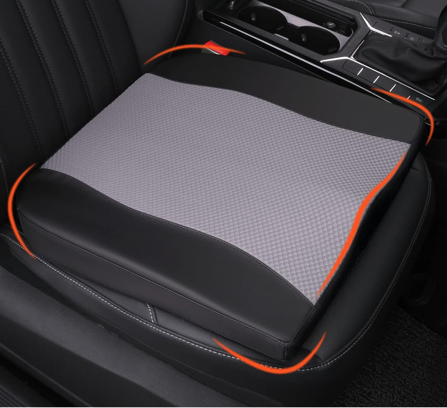 Lofty Aim Car Seat Cushion, Comfort Memory Foam Car Cushions for Driving - Sciatica & Lower Back Pain Relief, Driver Seat Pillow for Auto, Office Chair, Wheelchair - Black