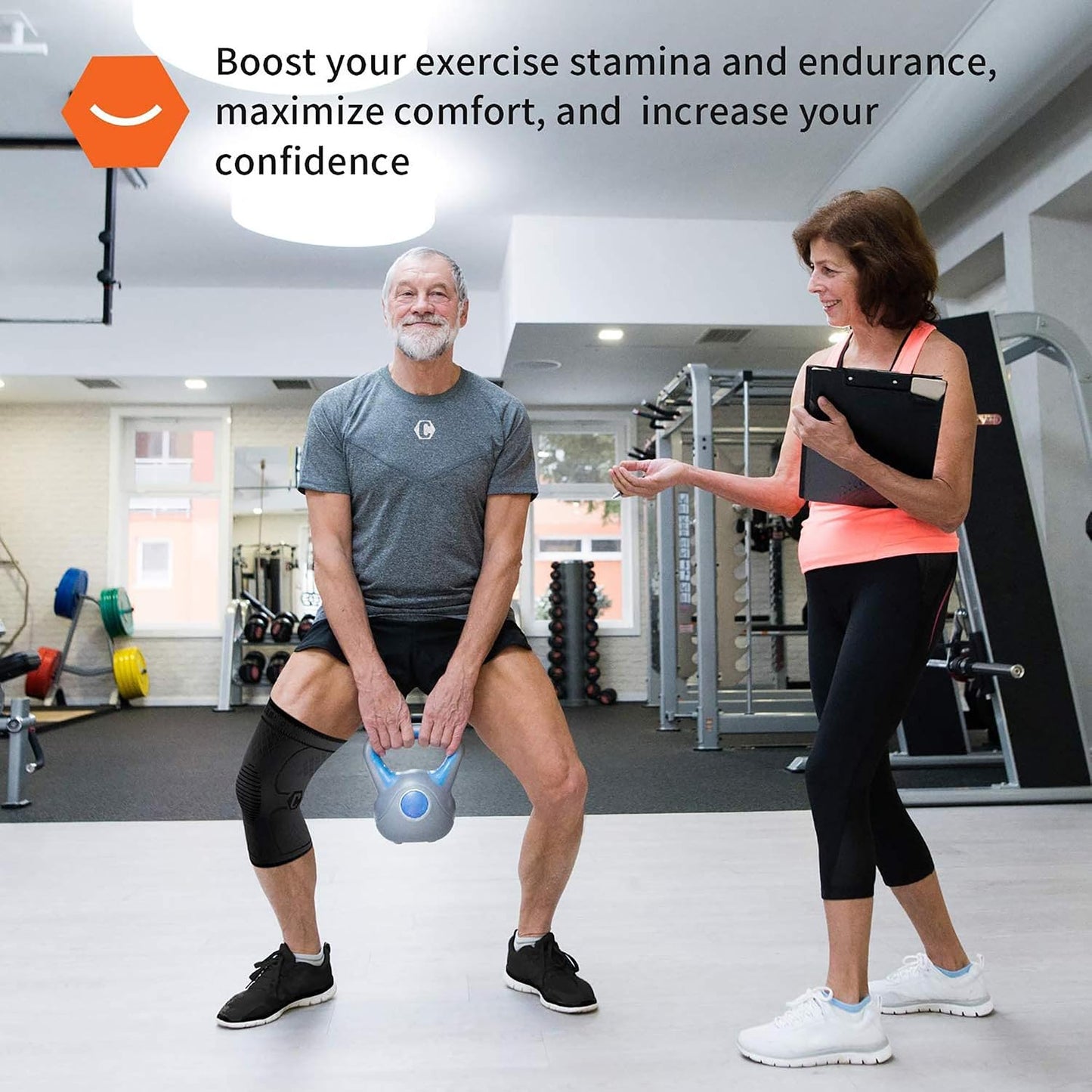 CAMBIVO 2 Pack Knee Braces for Women & Men, Knee Compression Sleeves for Knee Pain Relief, Knee Support with Non-Slip Silicone, Breathable, for Running, Workout, Weightlifting & Daily Use, Arthritis Support (Black, Medium)