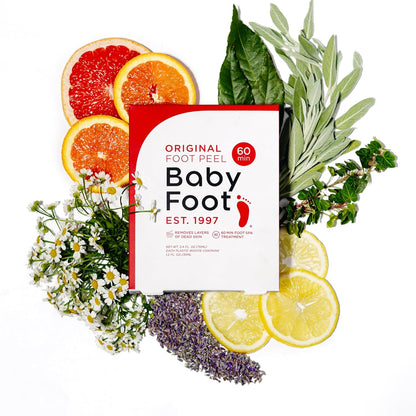 Baby Foot Original Exfoliation Foot Peel - For Rough Cracked, Dry Feet, Dead Skin Removal - Foot Peeling Mask for Baby Soft Feet - Spa Experience at Home & Gift Ideas - Lavender Scented