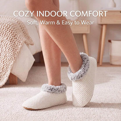 Cozylook Fuzzy Slippers for Women Indoor Soft Sole Slipper Socks