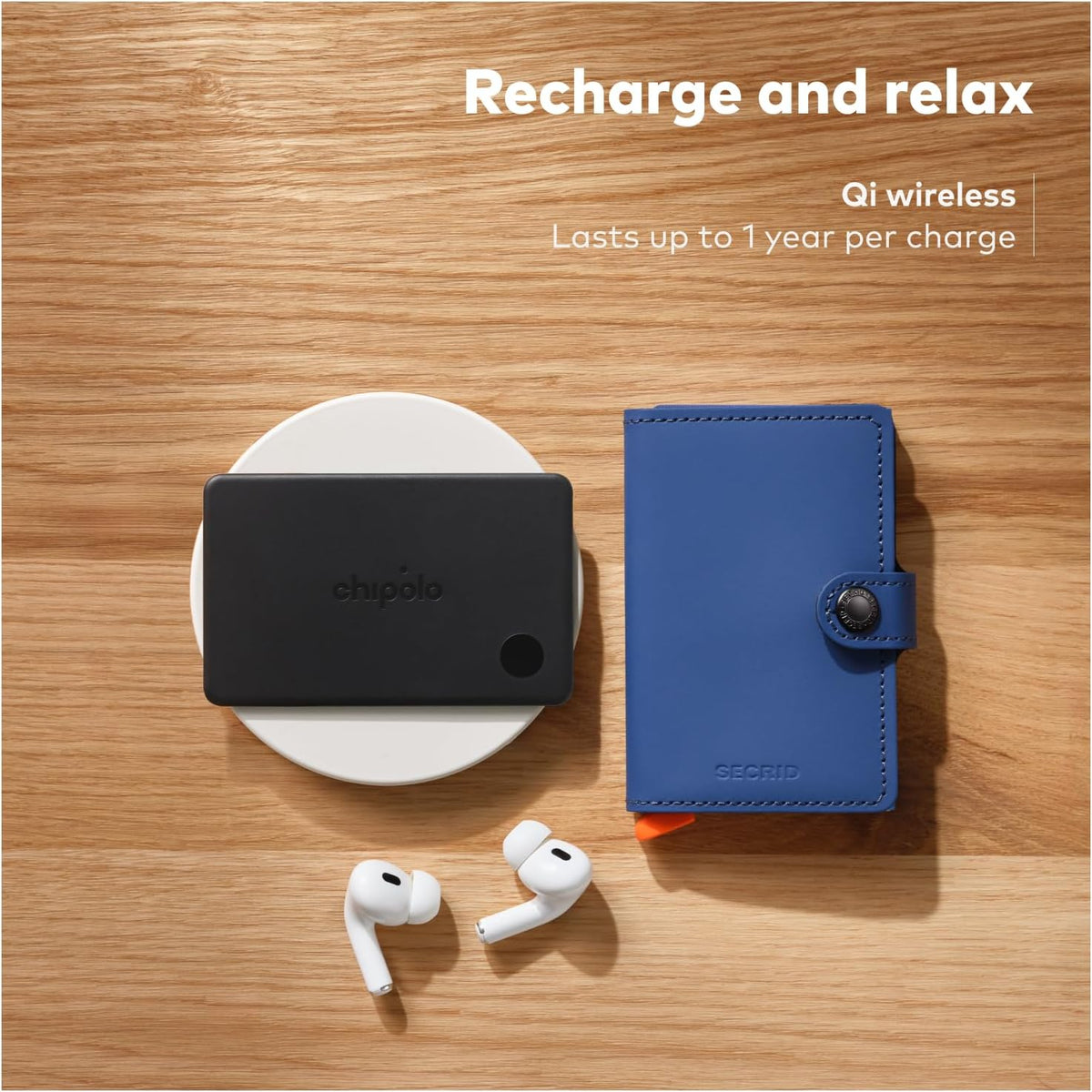 Chipolo CARD – Rechargeable Wallet Tracker Card, Bluetooth Tracker