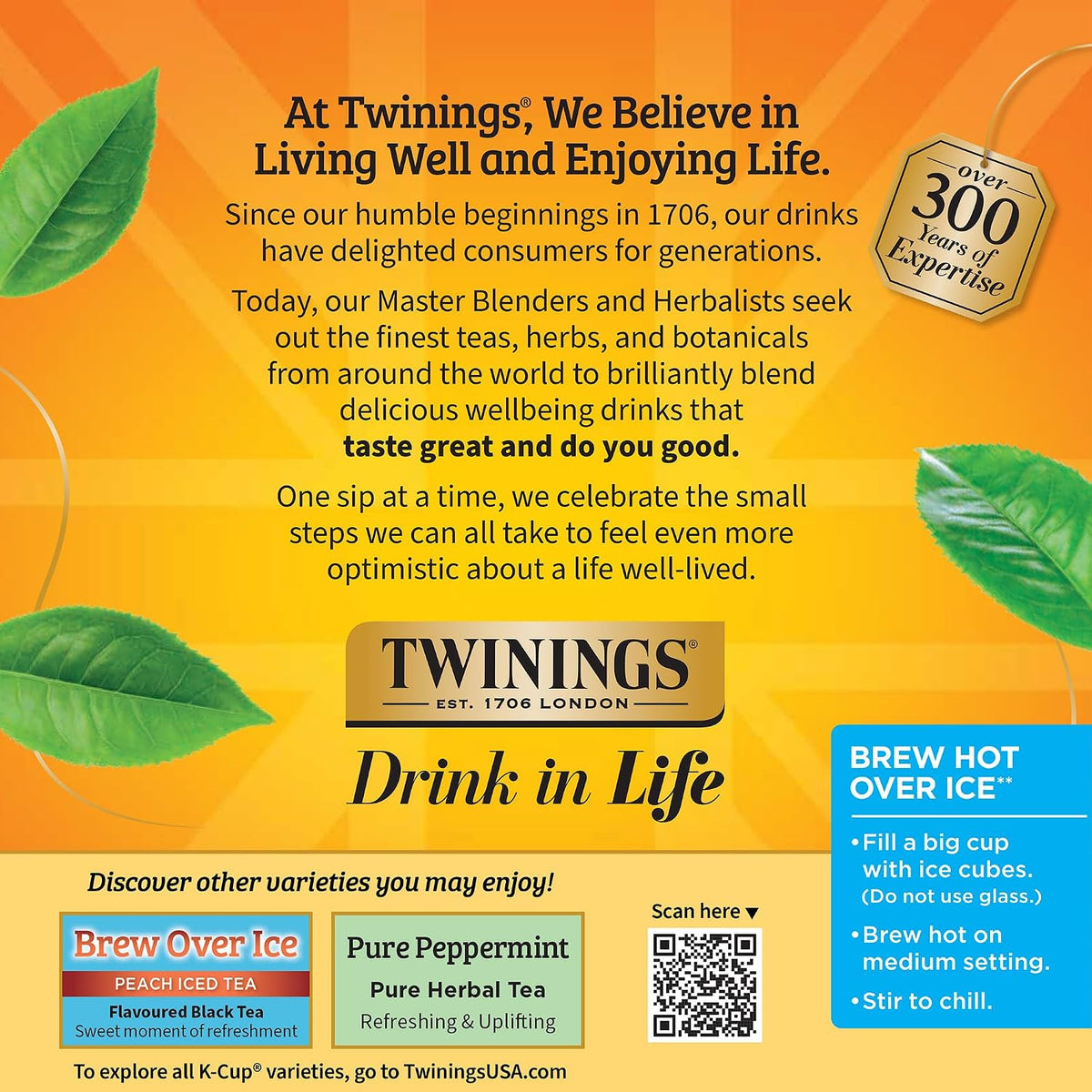 Twinings Lemon & Ginger Herbal Tea K-Cups for Keurig, 12 CT Box (6 Pack)