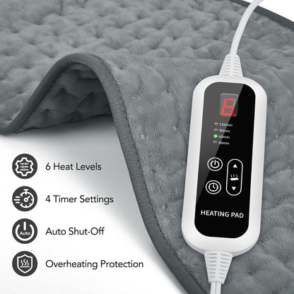 Extra Large Heating Pad for Back Pain Relief - 33"x17"Electric Heating Pad