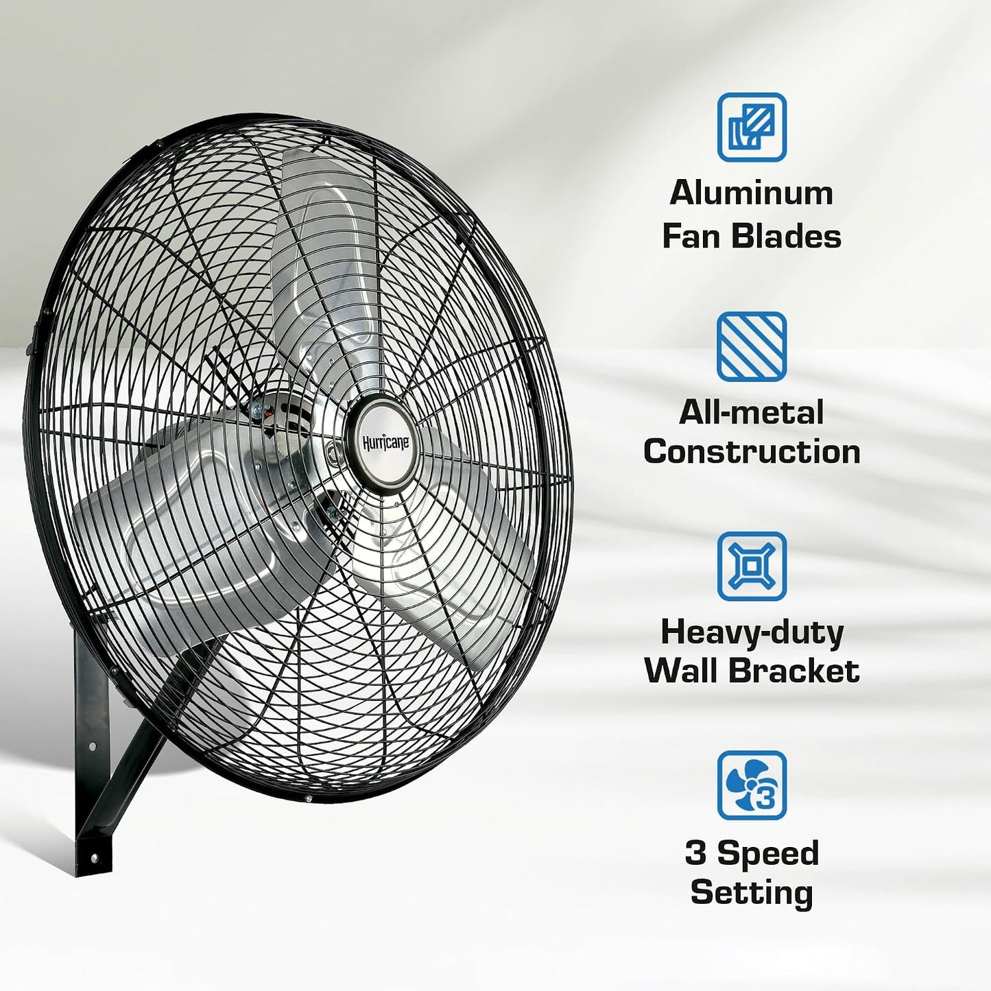 Hurricane Classic 6 Inch Clip Fan, 2 Speed Portable Desk Table Fan with Tilt, White