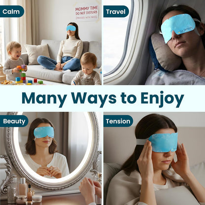 Eye Serenity Steam Eye Mask, Heated Eye Mask, Self Heating Warm Compress for Dry Eyes, Fast Relief for Stye, Puffy Sensitive Eyes, Moist Heat, Gift for Women and Men - Unscented
