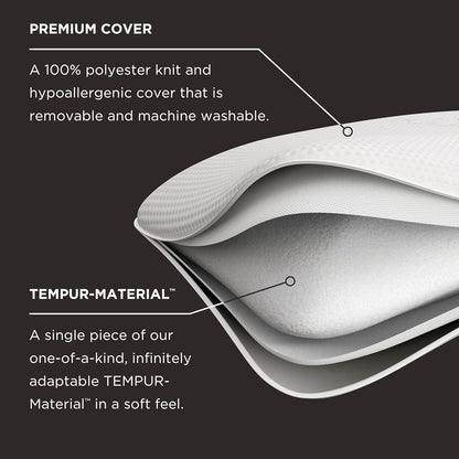 Tempur-Pedic Memory Foam Symphony Pillow Luxury Soft Feel, Standard, White