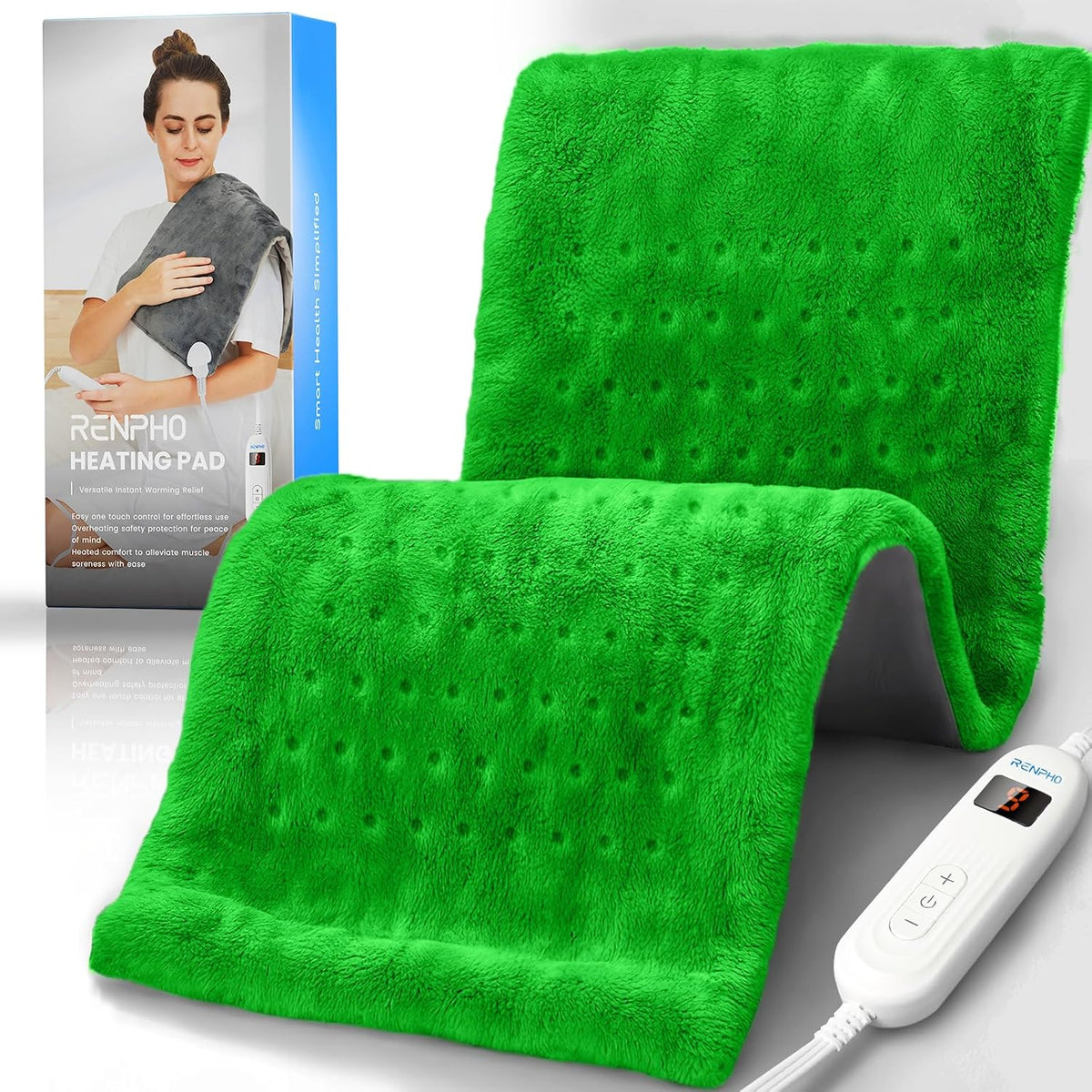 RENPHO Electric Heating Pad for Back with 10 Heat Levels